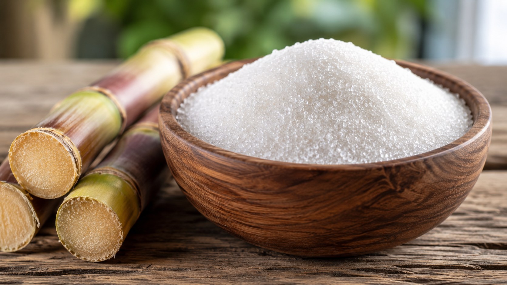 Refined white sugar crystals